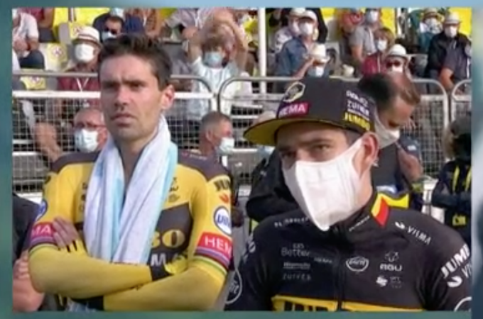 Tom Dumoulin gesto Tour de Francia 2020 - www.ciclismocolombiano.com