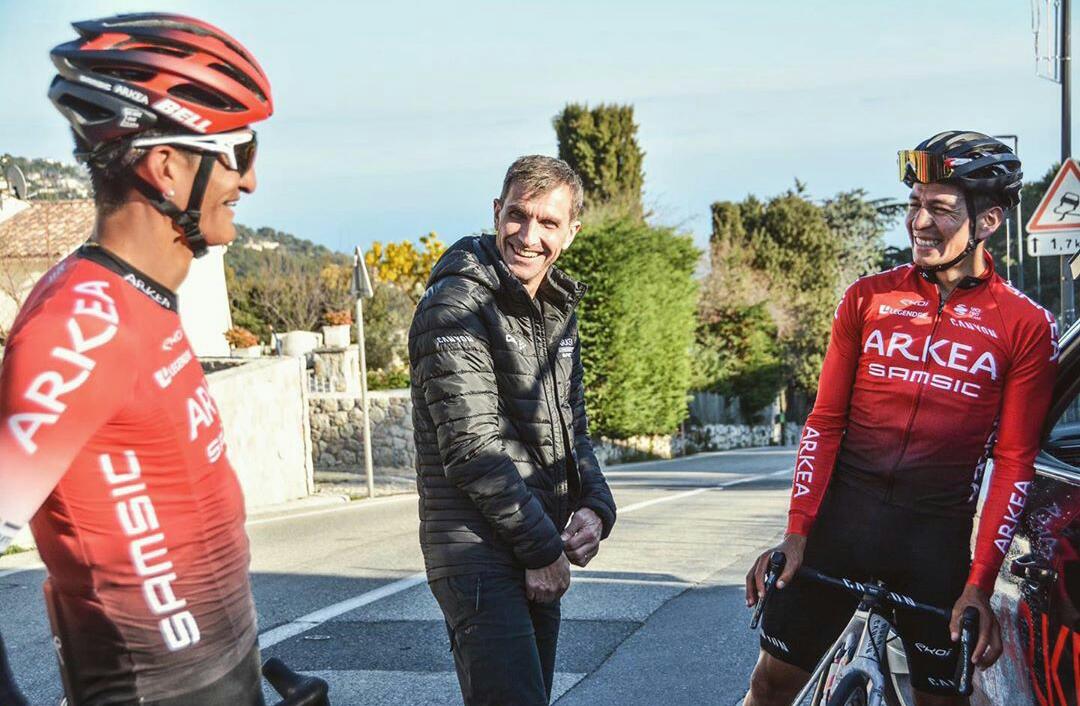 Director Nairo Tour de Francia 2020 Yvon Ledanois, Winner y Dayer Ph: instagram Yvon Ledanois Arkea Samsic - www.ciclismocolombiano.com