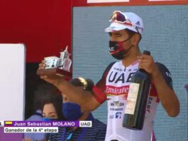 Sebastián Molano agradezco al equipo victoria etapa 4 Vuelta Burgos 2021