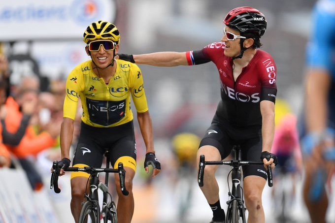 Egan Bernal Geraint espaldarazo