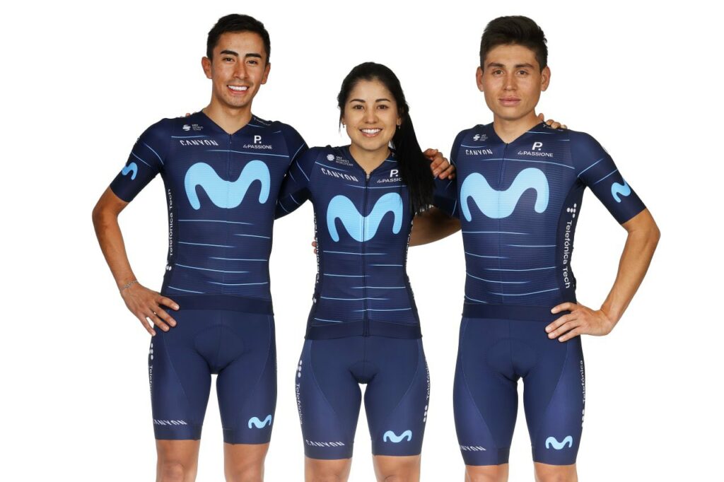 Iván Sosa con Einer Rubio y Paula Patiño