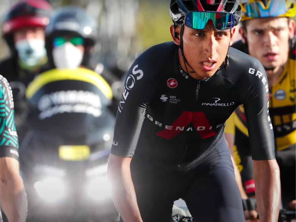 Egan Bernal en carrera