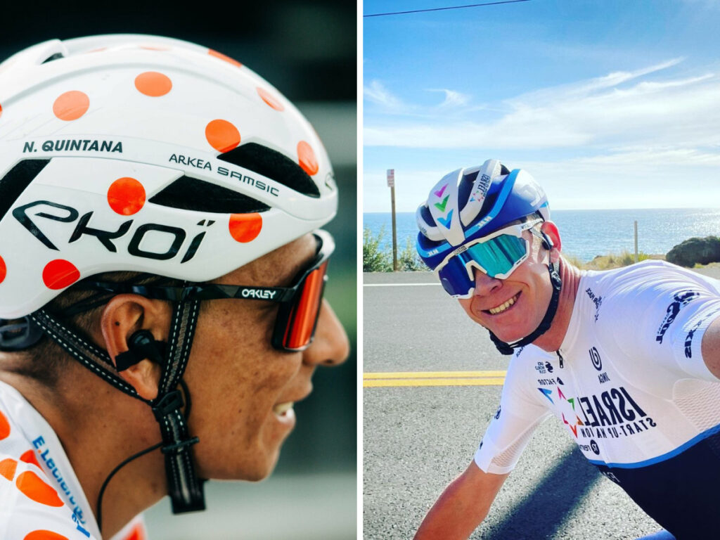 Nairo Quintana y Chris Froome pedaleando