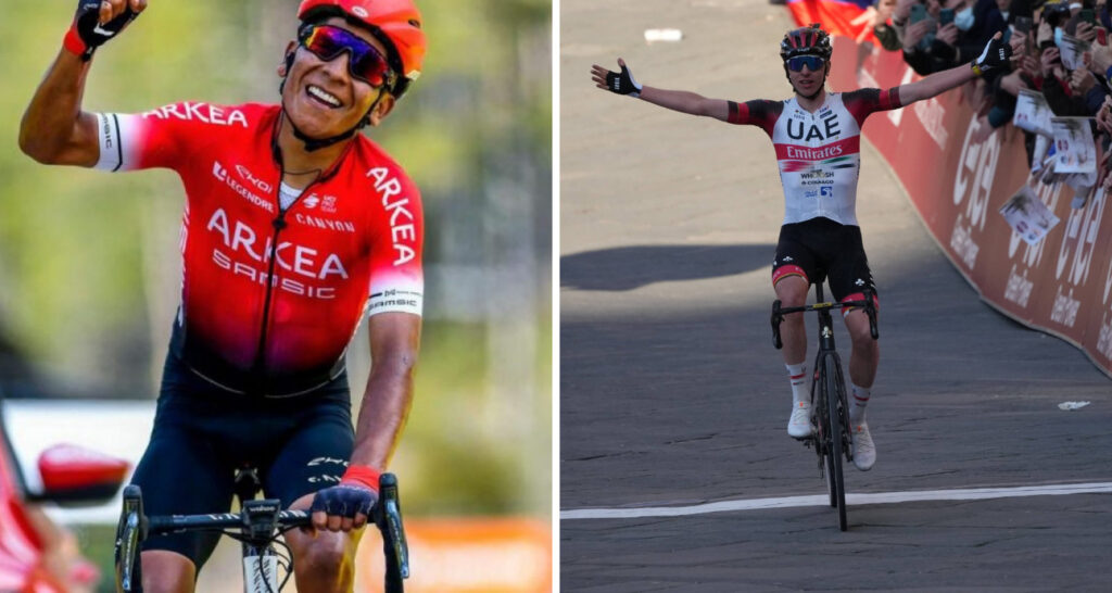 Nairo Quintana y Pogacar