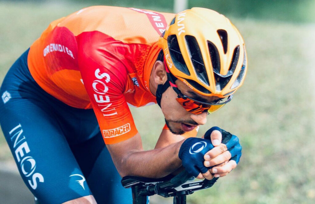 Daniel Martínez en posición de crono
