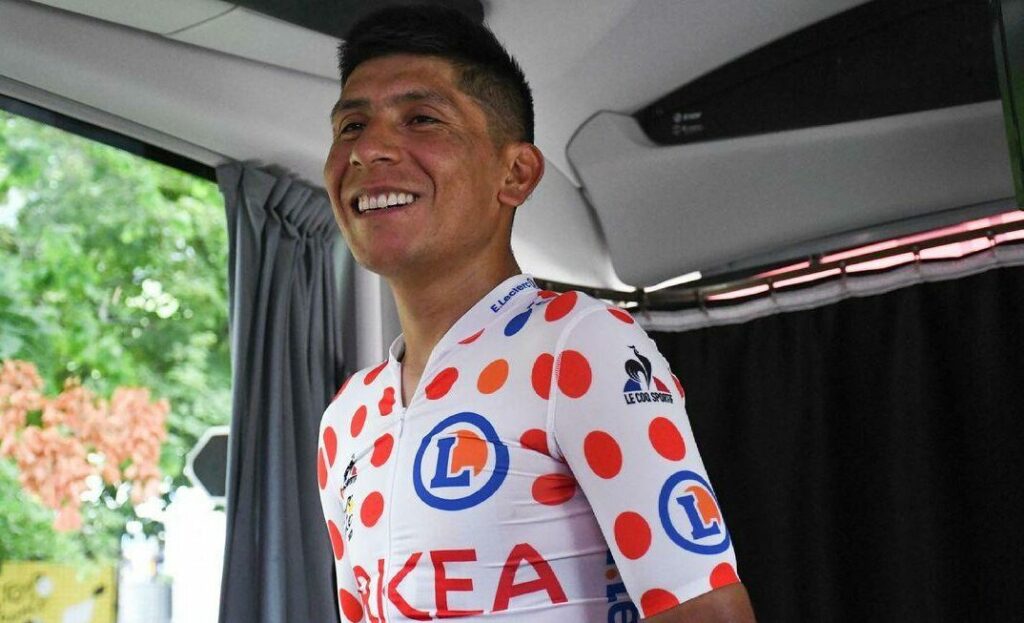 Nairo Quintana con maillot de puntos