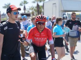 Nairo Quintana luego de una jornada de ciclismo