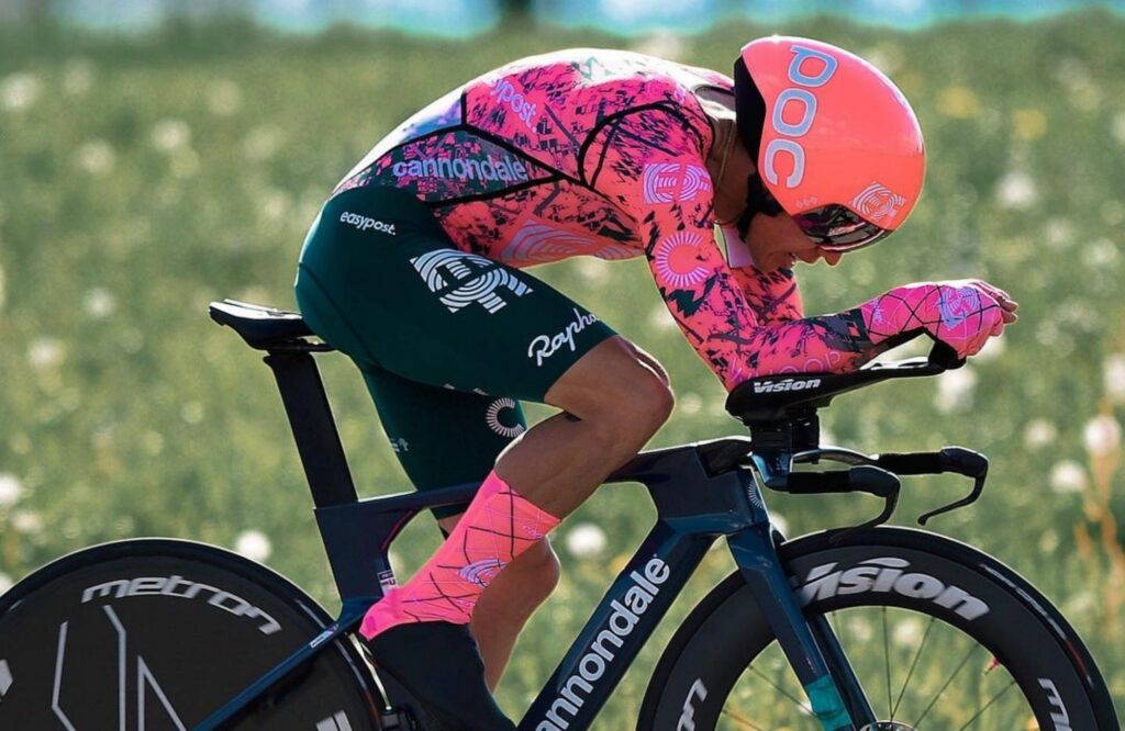Rigoberto Urán en su bicicleta