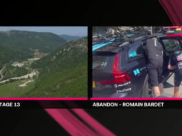 Bardet abandonando el Giro
