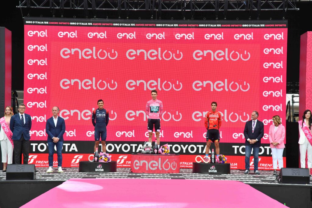 Podio del Giro de Italia 2022