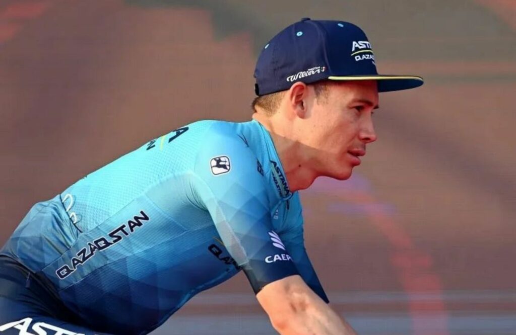 Miguel Ángel López con el uniforme del Astana