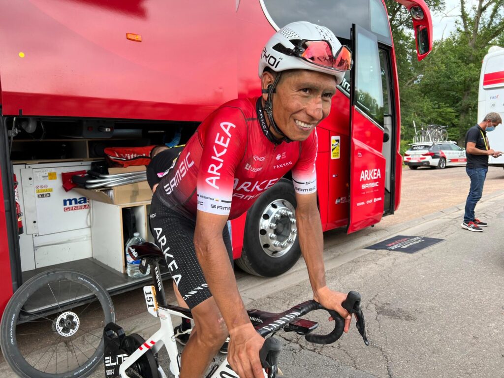 Nairo tras una etapa de pavé