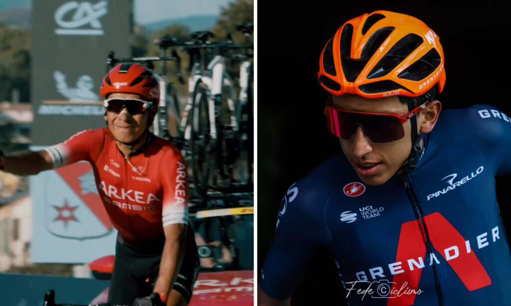 Nairo Quintana Arkea y Egan Bernal Ineos