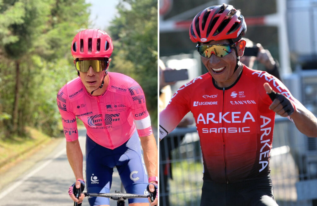 Rigo y Nairo en bici