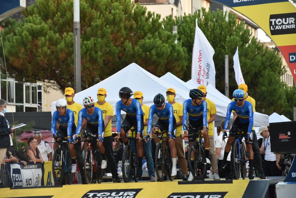 Selección Colombiaen crono por equipos