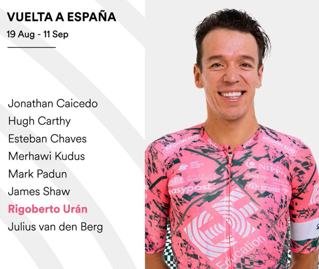 Rigoberto Urán en plnatilla del EF