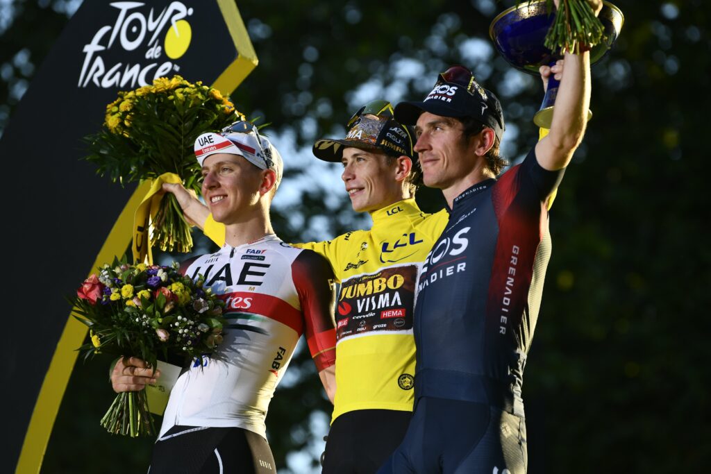 Podio del Tour de Francia 2022