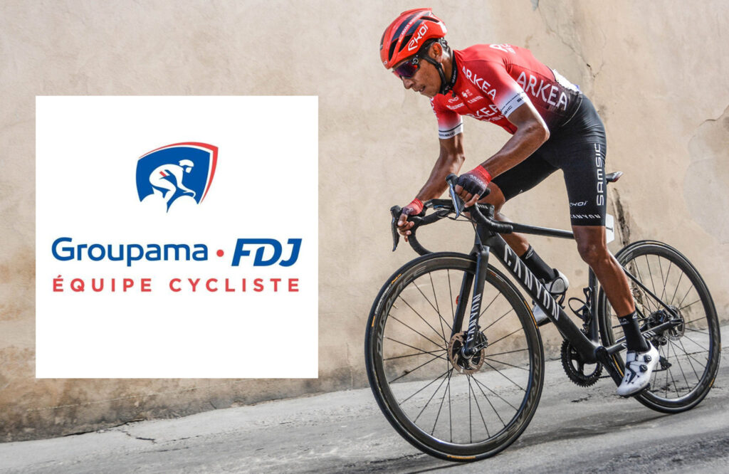 Nairo Quintana con logo FDJ