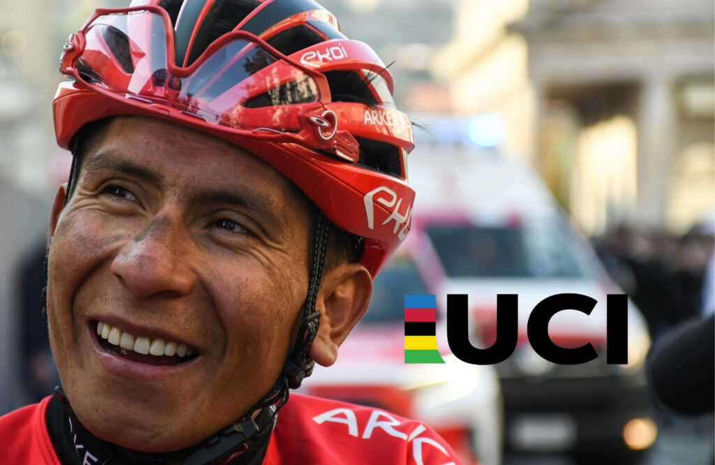Nairo riendo junto a la UCI