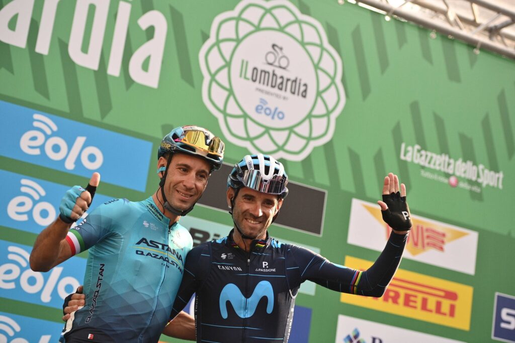 Vincenzo Nibali y Alejadnro Valverde en foto