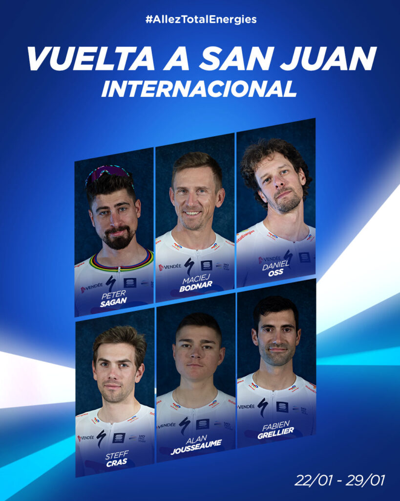 Peter Sagan y sus compañeros San Juan