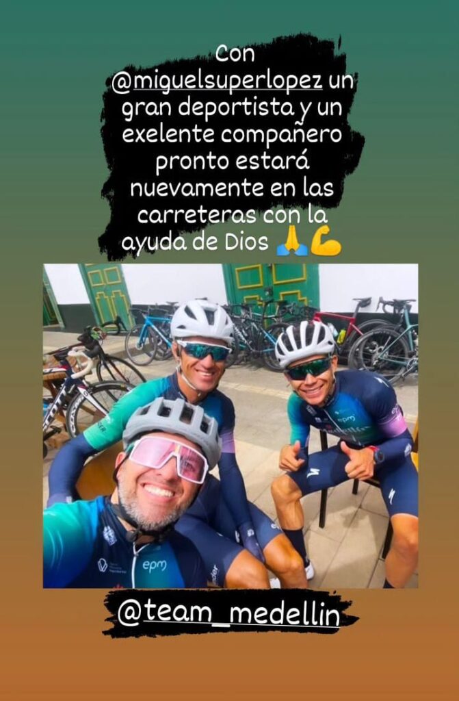 Reciente entrenamiento de López