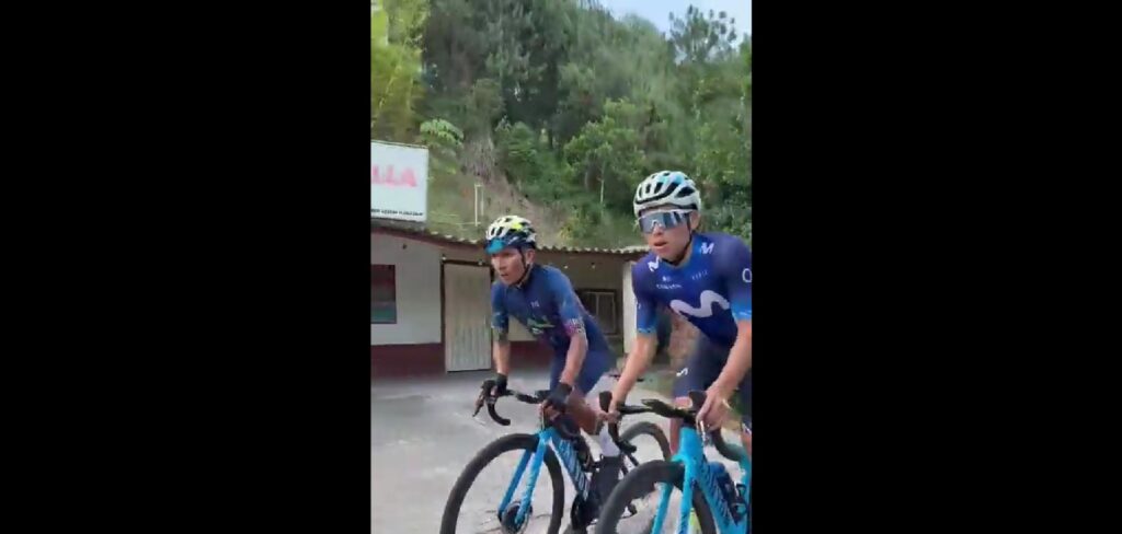 Nairo Quintana y Einer en Mesa de los Santos