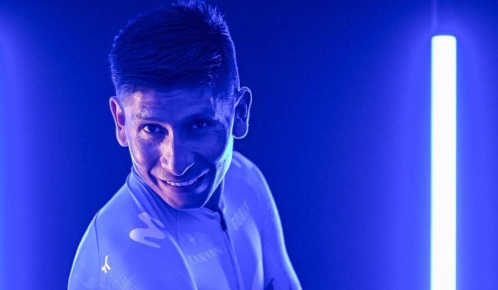 Nairo con foto azulada