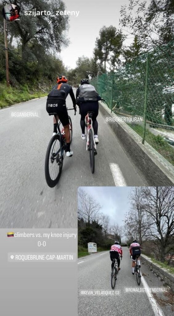Egan Bernal entrena junto a su hermano y Rigo en Europa.