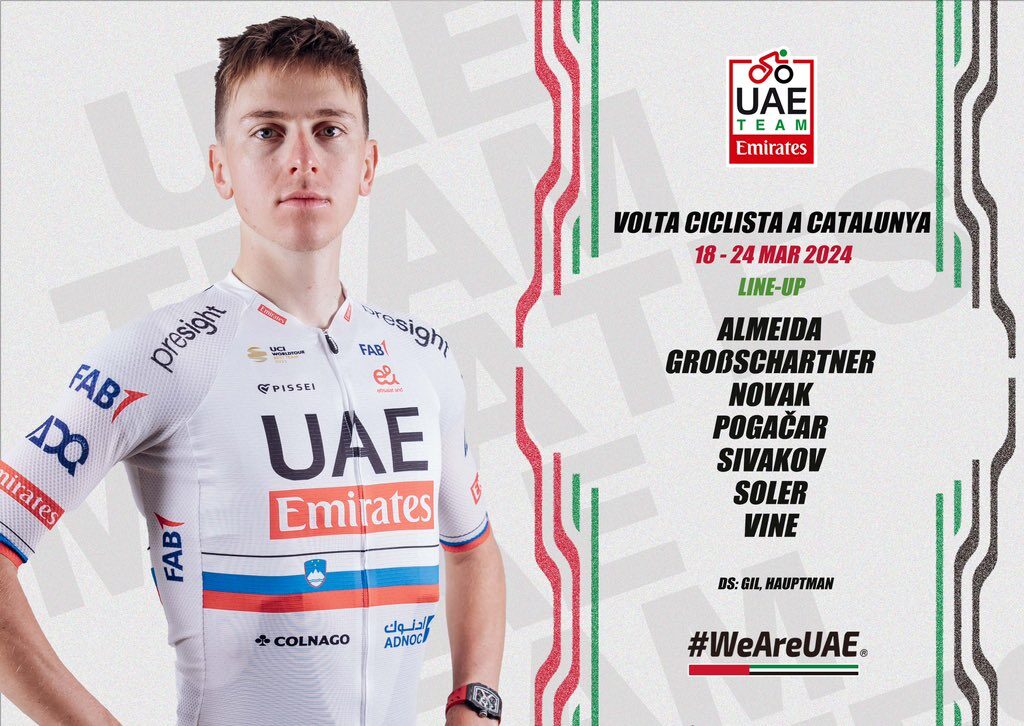 Line up UAE Cataluña 2024