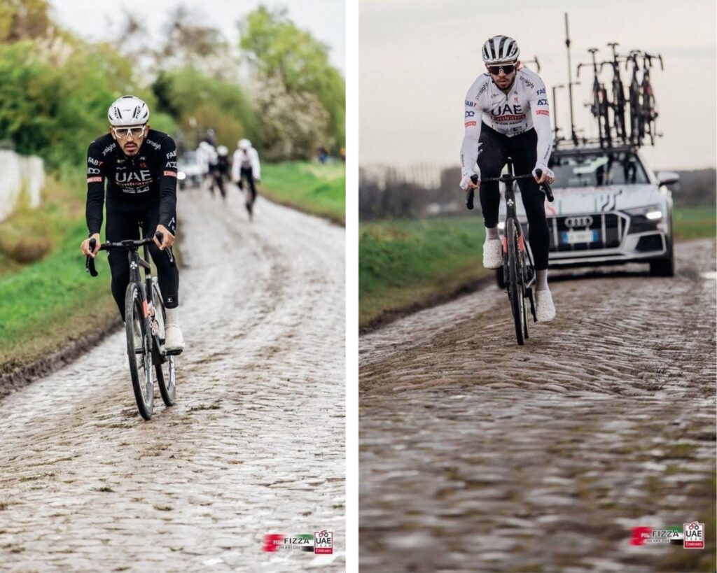 Ciclistas colombianos en la París Roubaix 2024