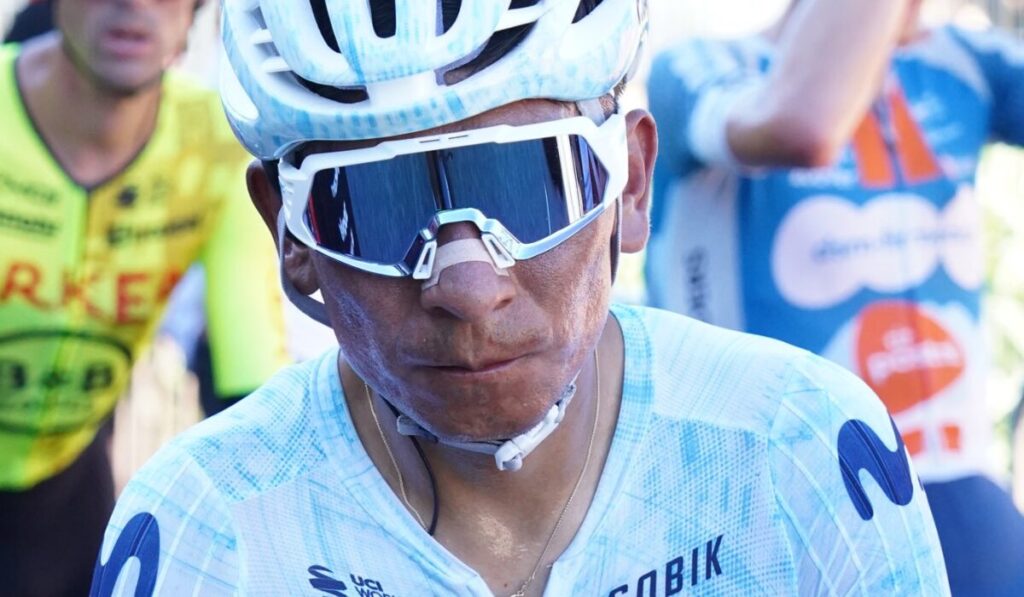 Nairo Quintana mirando el frente en La Vuelta