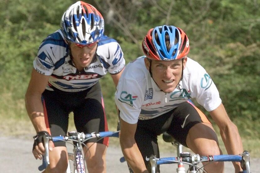Lance Armstrong con Tyler Hamilton