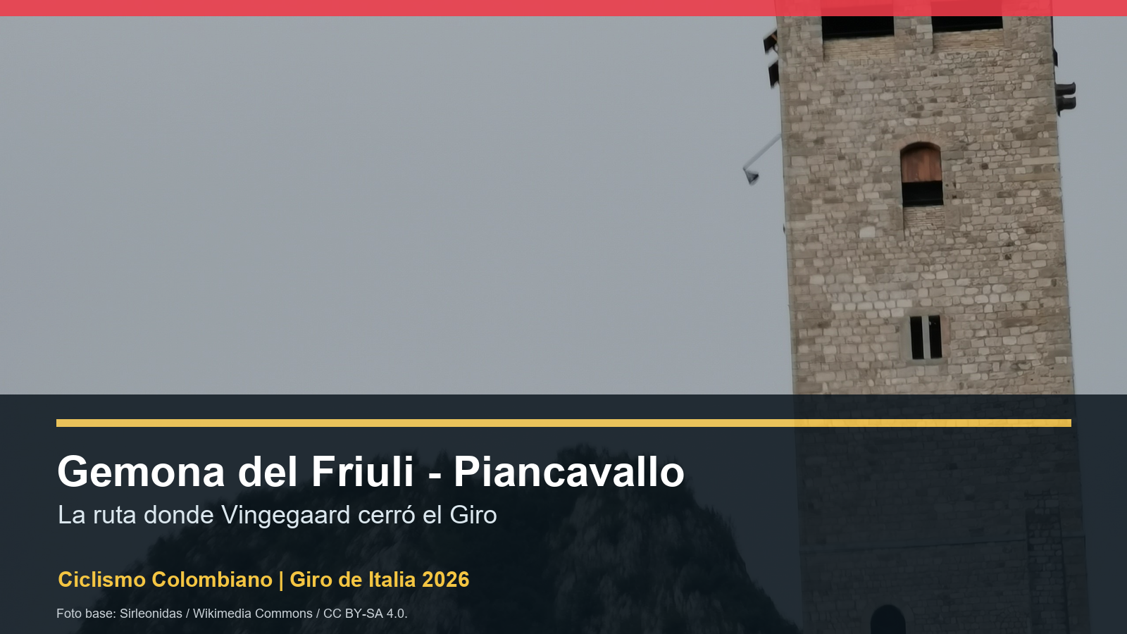 Ruta Gemona del Friuli Piancavallo etapa 20 Giro de Italia 2026