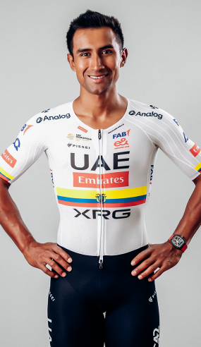 Así les fue a los latinoamericanos en la etapa 2 del Tour de Suiza Jhonatan Narváez con el uniforme del UAE Team Emirates-XRG