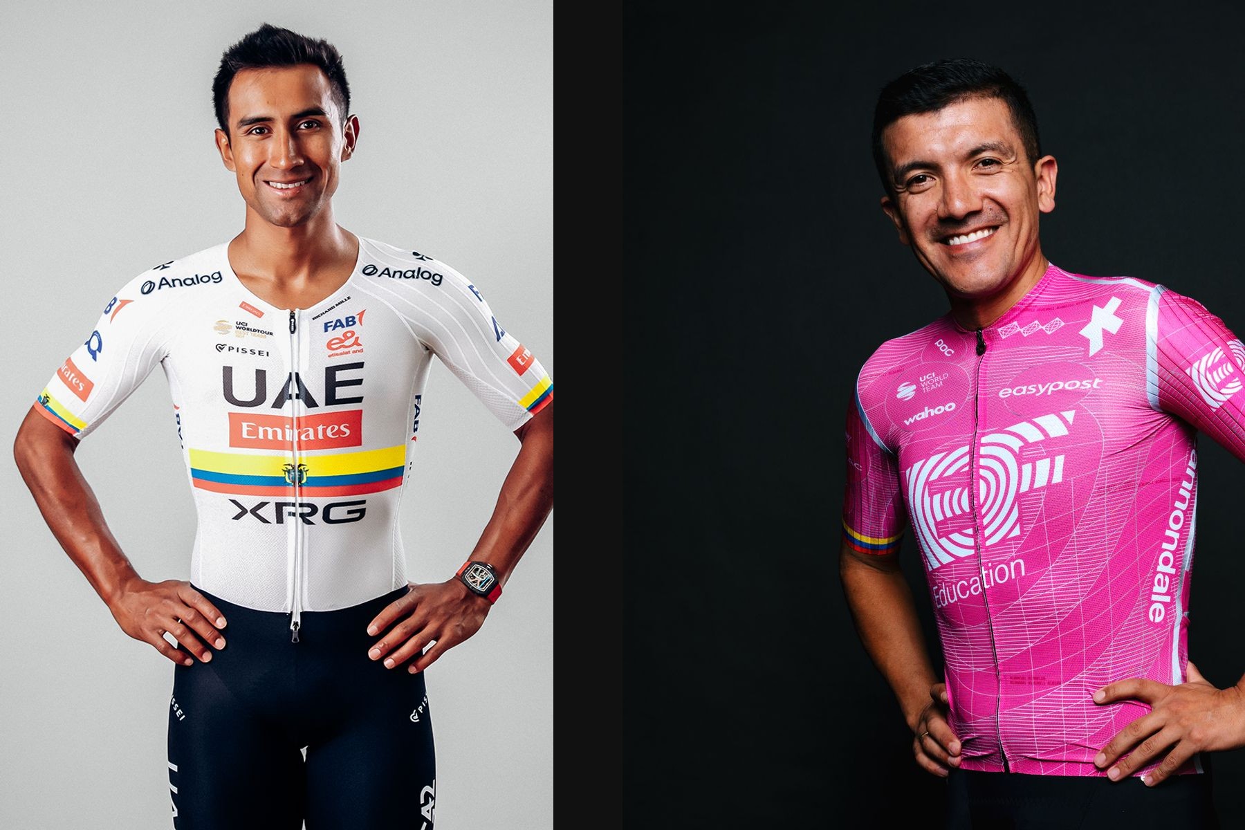 Narváez y Carapaz elevan a Ecuador en el Tour de Suiza Jhonatan Narváez y Richard Carapaz con uniformes 2026