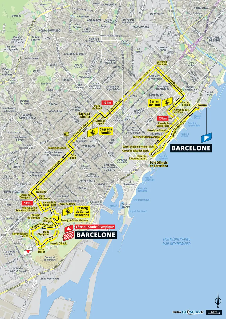 Mapa oficial de la etapa 1 del Tour de Francia 2026: Barcelona data-lazy-src=
