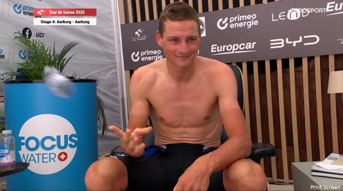 La multa que recibió Mathieu van der Poel tras la hot seat en el Tour de Suiza Mathieu van der Poel en la hot seat tras la contrarreloj del Tour de Suiza 2026