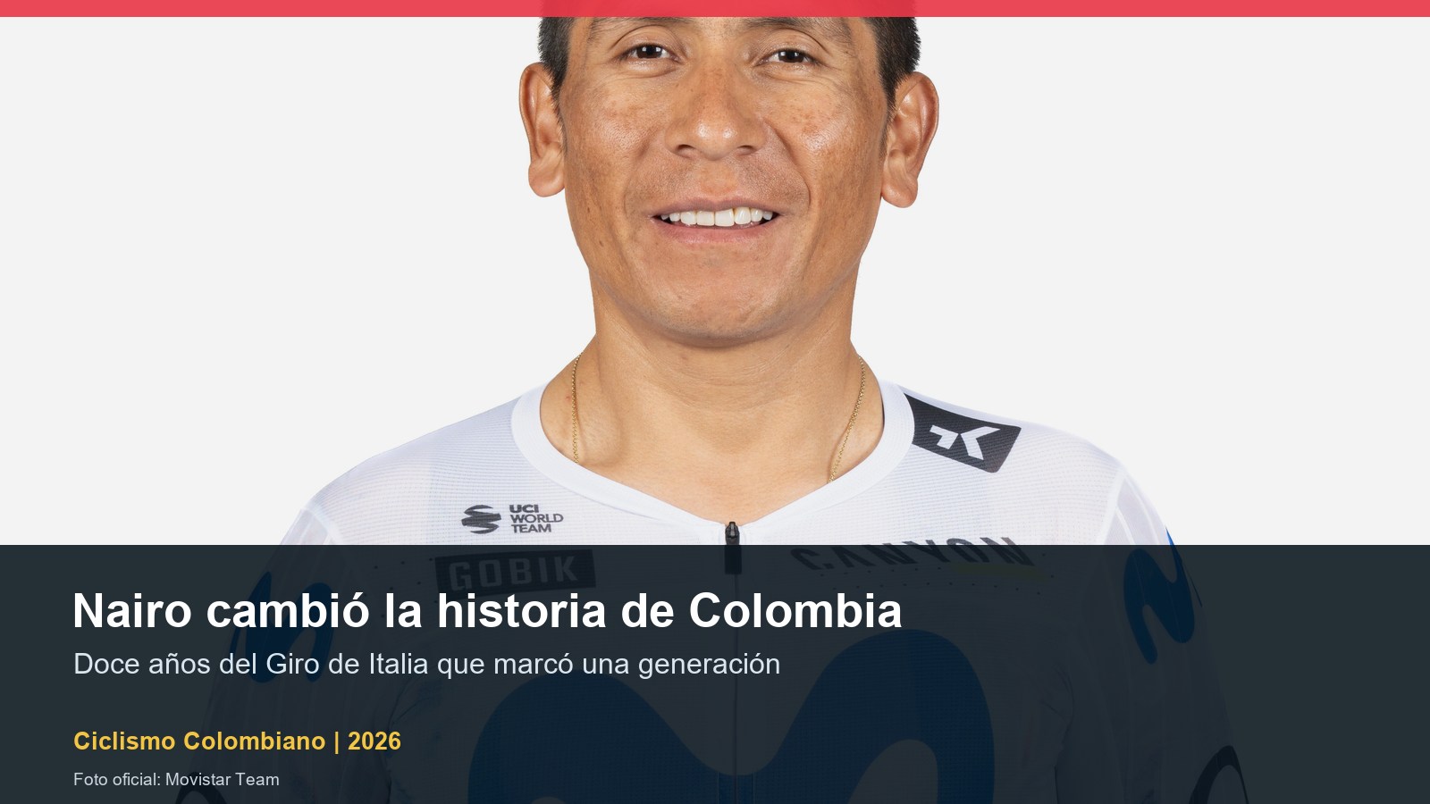 Nairo Quintana hacía historia hace 12 años: el Giro de Italia que cambió al ciclismo colombiano Nairo Quintana con uniforme Movistar Team, ganador del Giro de Italia 2014 para Colombia