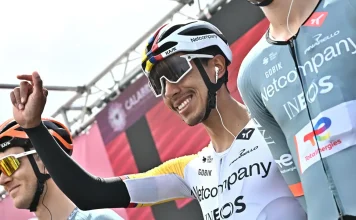 Egan Bernal Tour 2026 etapa 20: puesto 39 en Alpe d’Huez Egan Bernal con Netcompany INEOS antes del Tour de Francia 2026