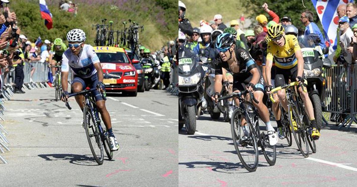 Los mejores duelos Chris Froome vs Nairo Quintana Nairo Quintana y Chris Froome durante el duelo del Tour de Francia 2015