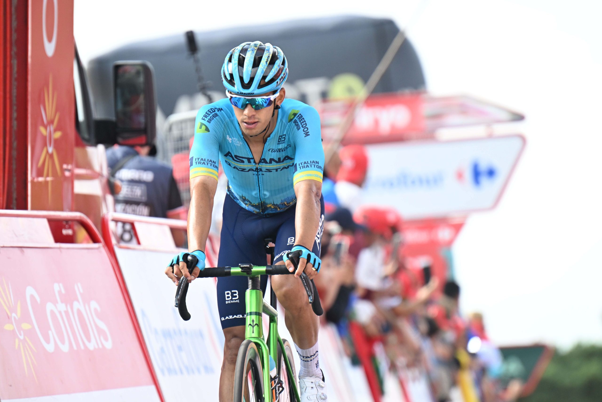 Harold Tejada durante una prueba del WorldTour
