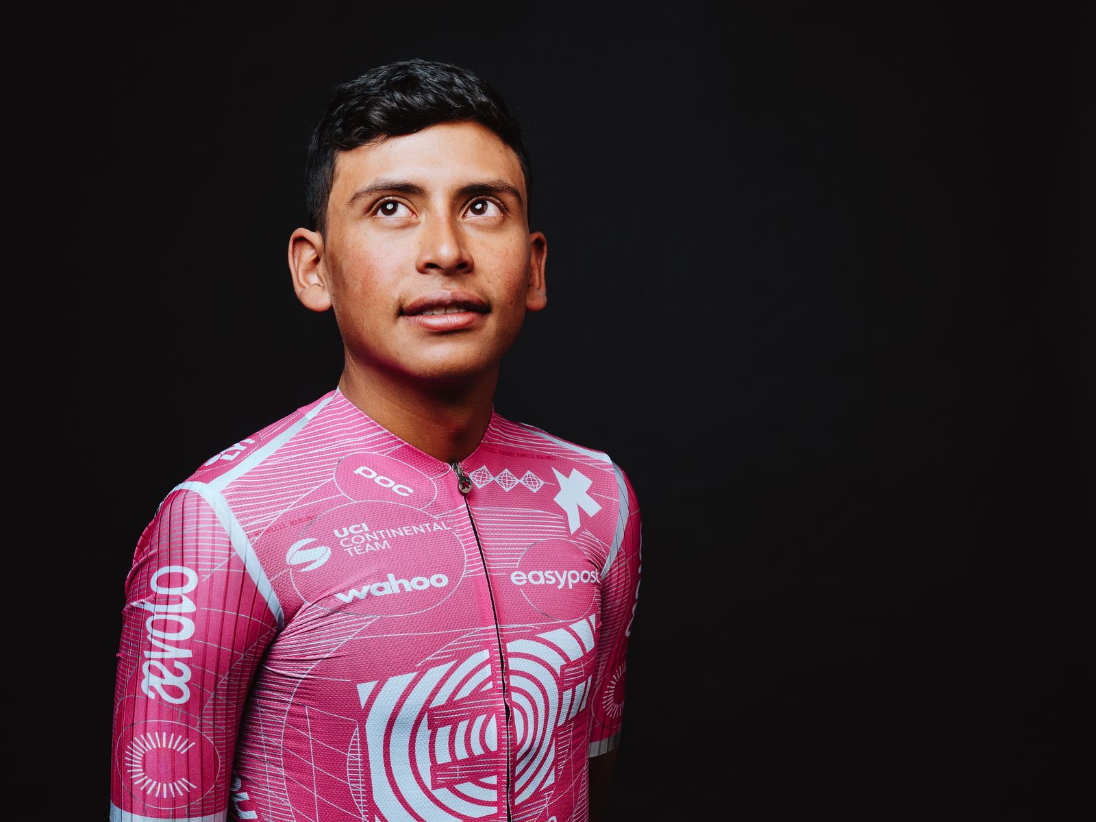 Juan Felipe Rodríguez con uniforme de EF Education-EasyPost
