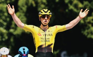 Vuelta a Burgos 2026: Brennan gana etapa 1 y es líder Matthew Brennan celebra una victoria con Team Visma Lease a Bike