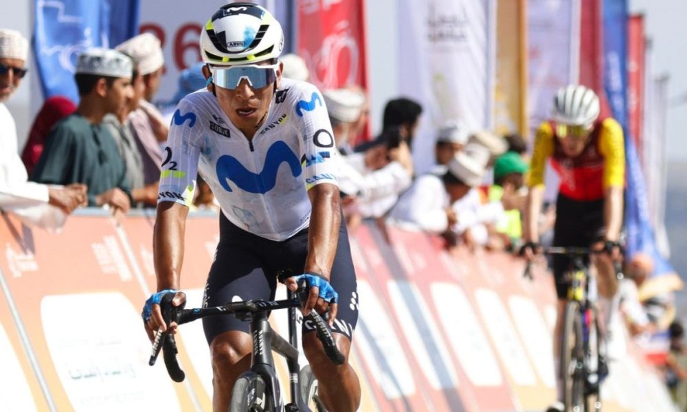 Nairo Quintana en carrera con Movistar Team