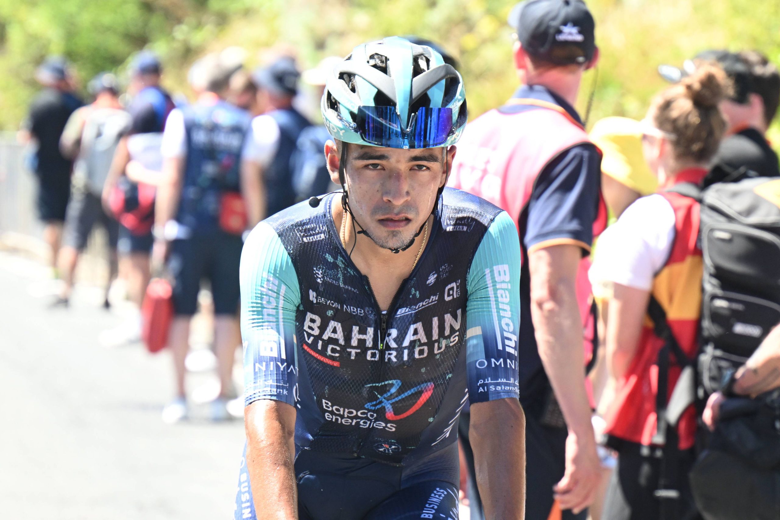 Santiago Buitrago con Bahrain Victorious durante la temporada 2026