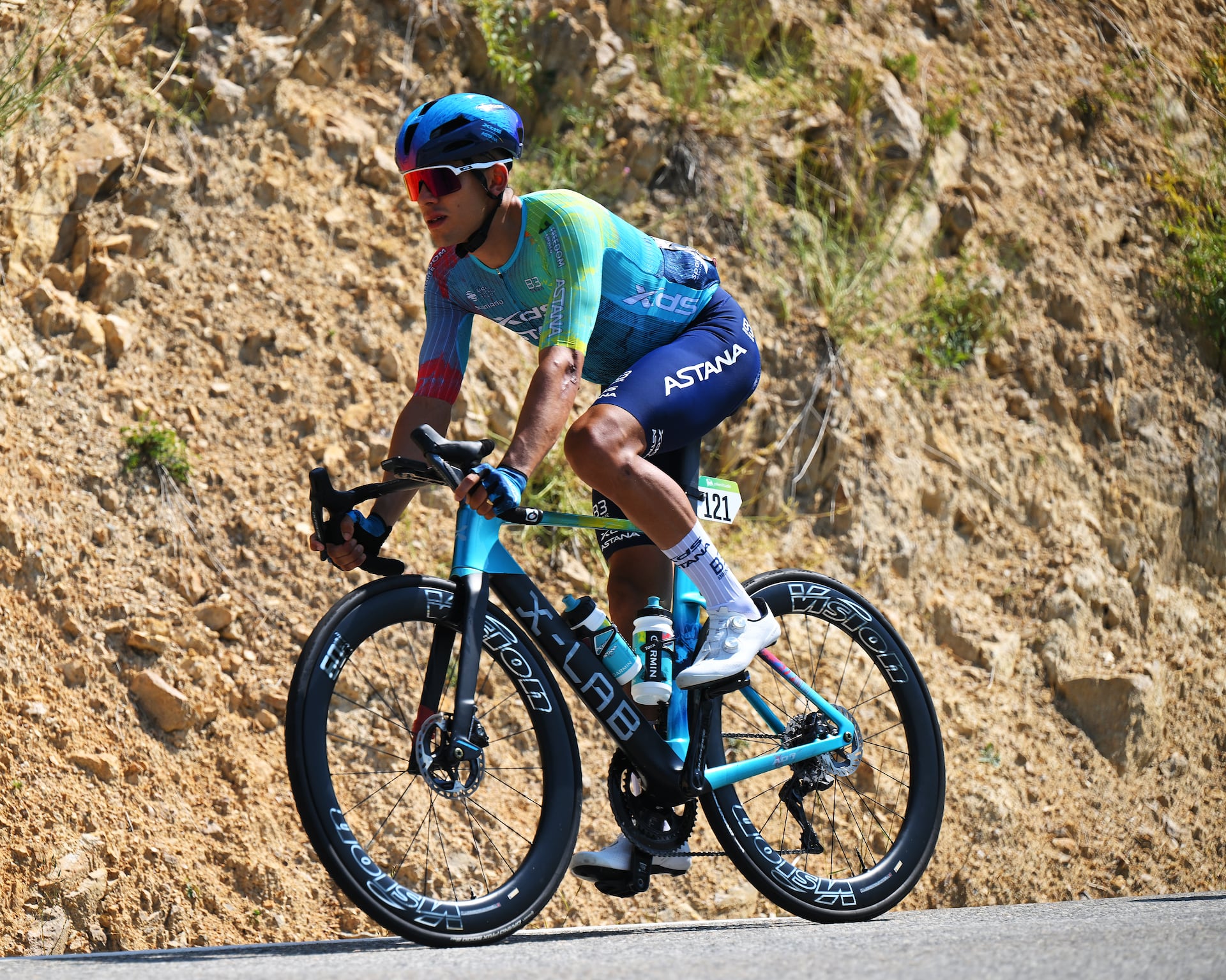 Harold Tejada en montaña durante La Vuelta