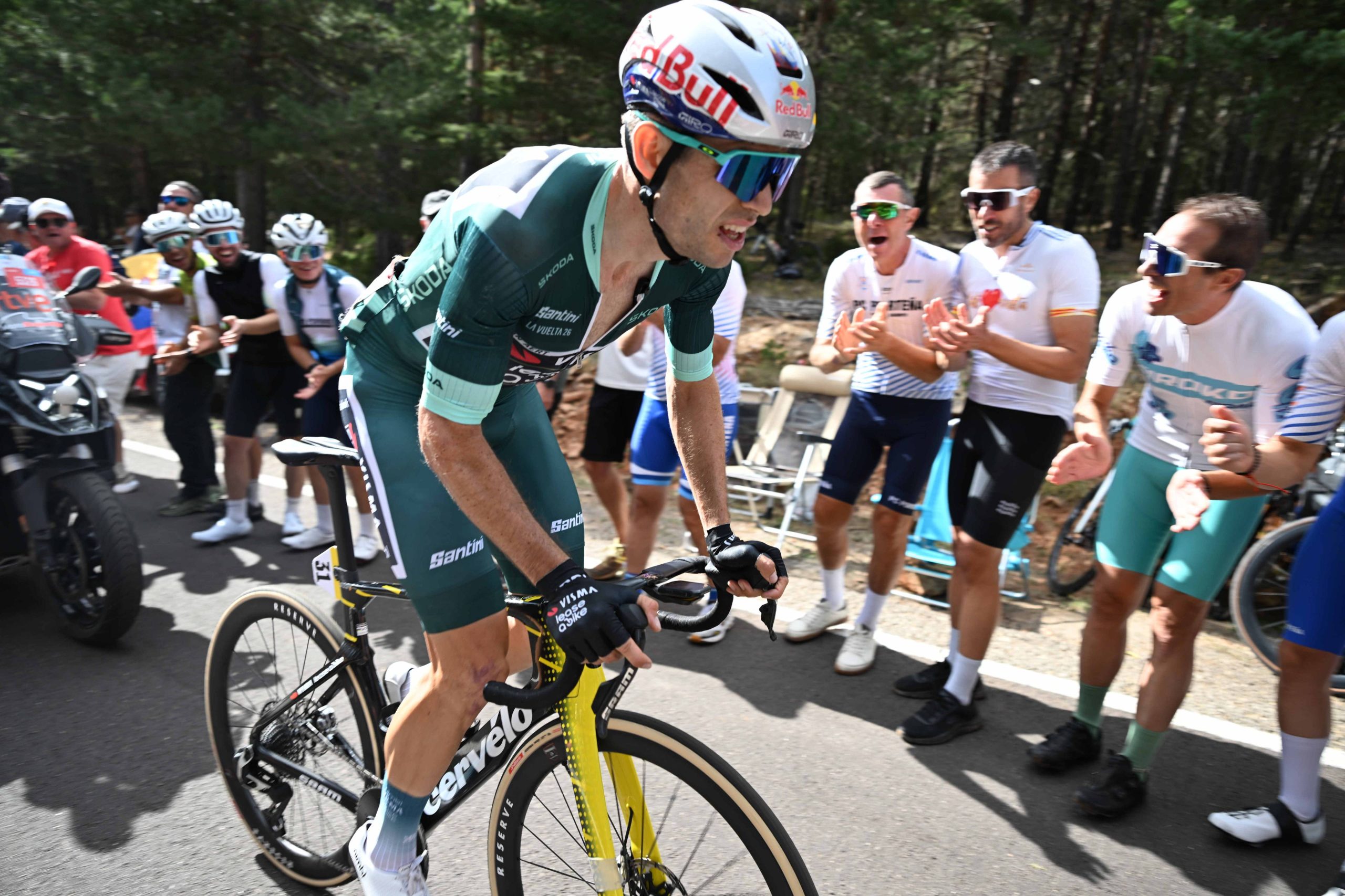 Wout van Aert en acción en la etapa 7 de la Vuelta a España 2026