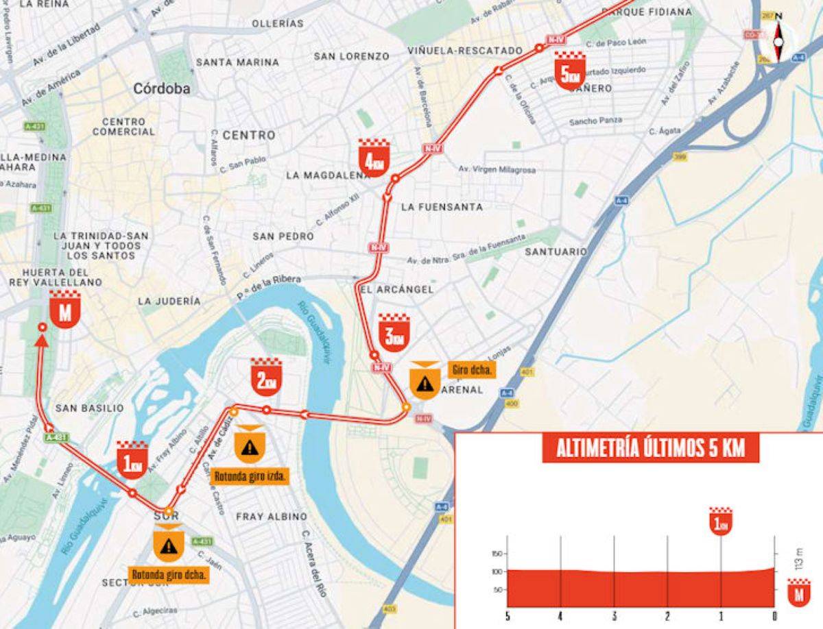 Córdoba, ciudad de llegada de la etapa 15 de la Vuelta a España 2026, donde se esperan temperaturas de más de 40 grados