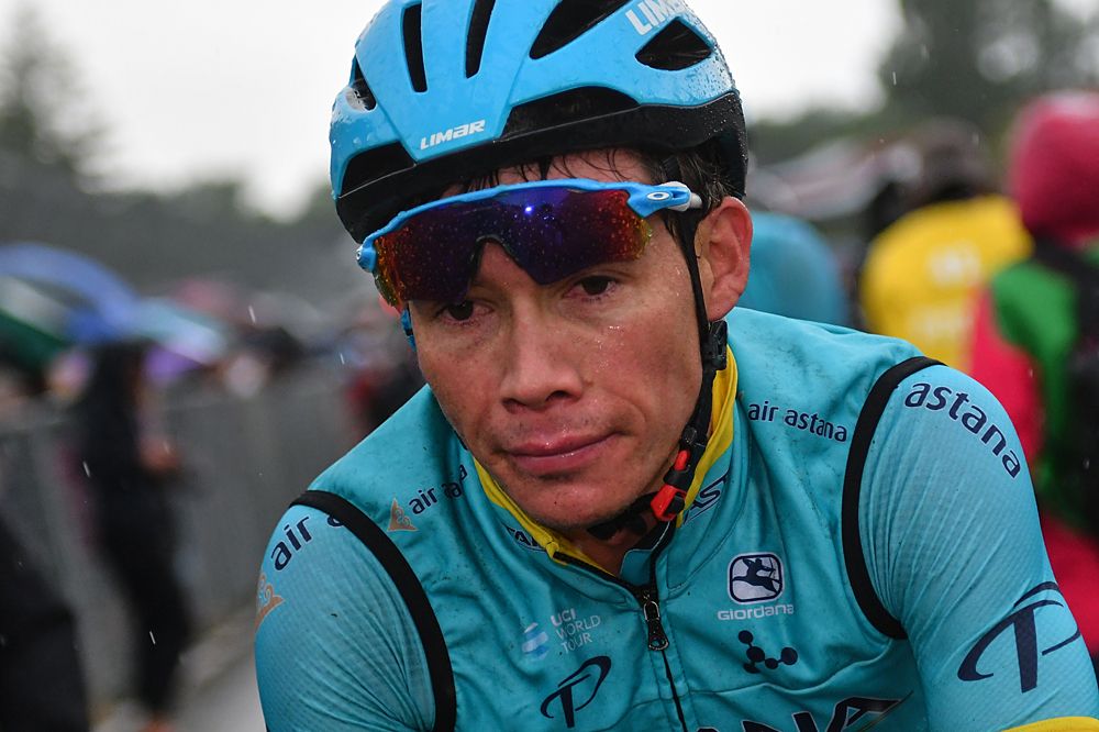 Miguel Ángel López con Astana durante el Giro de Italia